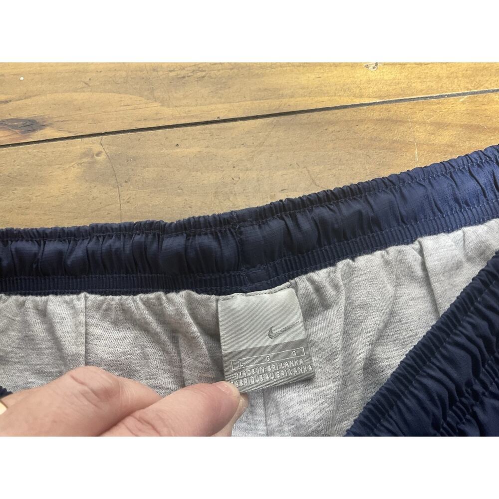 Vintage Nike Fleece Lined Navy Track Suit Set Men’s L Grey Tag Y2K Windbreaker - Picture 15 of 16